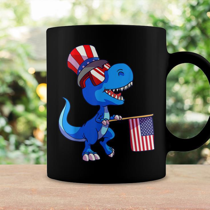 Dinosaur 4Th Of July Usa Flag Dino Kids Boys July 4 Coffee Mug Gifts ideas
