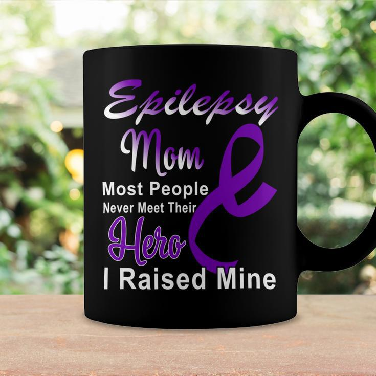 Epilepsy Mom Most People Never Meet Their Hero I Raised Mine Purple Ribbon Epilepsy Epilepsy Awareness Coffee Mug Gifts ideas
