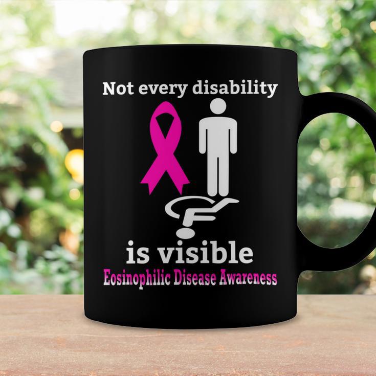 Every Disability Is Visible Eosinophilic Disease Awareness Pink Ribbon Eosinophilic Disease Eosinophilic Disease Awareness Coffee Mug Gifts ideas