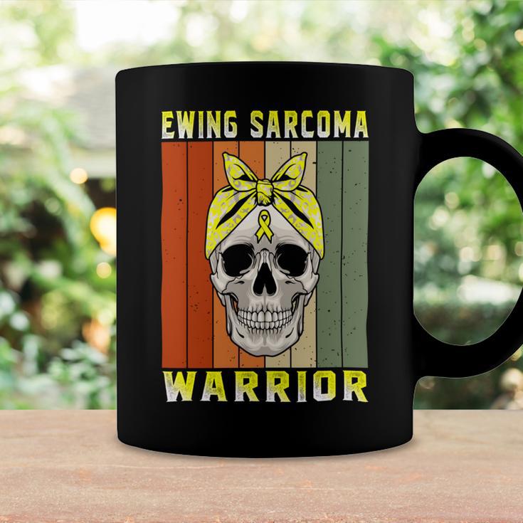 Ewings Sarcoma Warrior Skull Women Vintage Yellow Ribbon Ewings Sarcoma Ewings Sarcoma Awareness Coffee Mug Gifts ideas