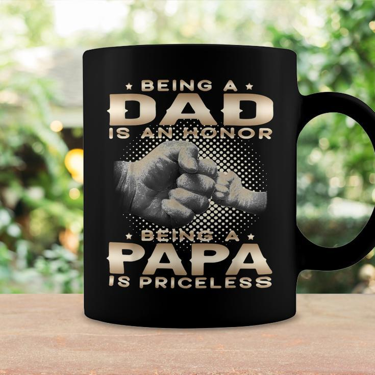 Father Grandpa Being A Dad Is An Honor Being A Papa Is Priceless Grandpa 45 Family Dad Coffee Mug Gifts ideas