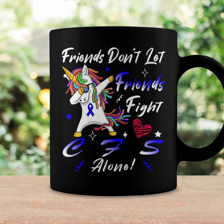 Friends Dont Let Friends Fight Chronic Fatigue Syndrome Cfs Alone Unicorn Blue Ribbon Chronic Fatigue Syndrome Support Cfs Awareness V2 Coffee Mug Gifts ideas