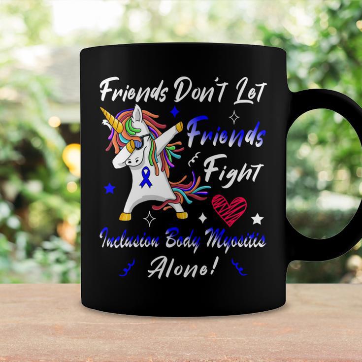 Friends Dont Let Friends Fight Ibm Alone Unicorn Blue Ribbon Inclusion Body Myositis Inclusion Body Myositis Awareness Coffee Mug Gifts ideas