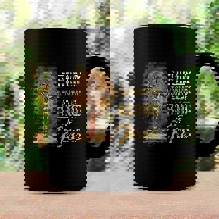 Fully Vaccinated By The Blood Of Jesus Cross Faith Christian Coffee Mug Gifts ideas