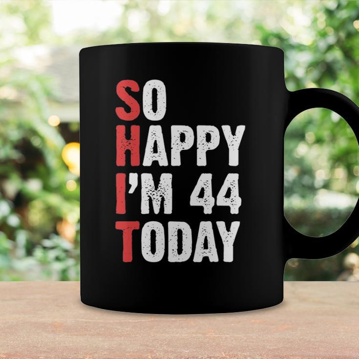 Funny 44 Years Old Birthday Vintage So Happy Im 44 Today Coffee Mug Gifts ideas