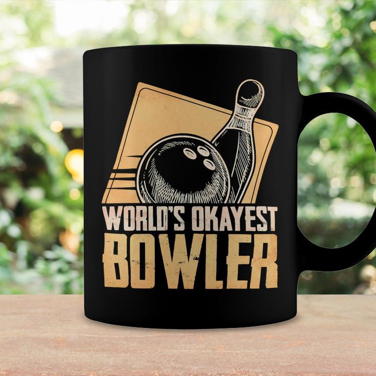 Funny Bowling Player Worlds Okayest 223 Bowling Bowler Coffee Mug Gifts ideas
