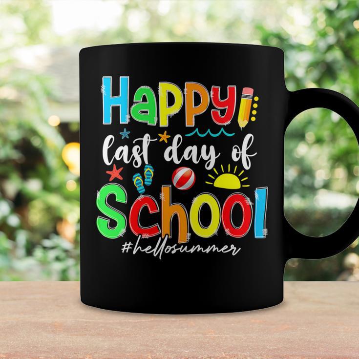 Funny Happy Last Day Of School Hello Summer Multicolored Coffee Mug Gifts ideas