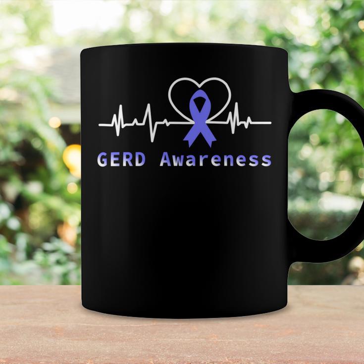 Gerd Awareness Heartbeat Periwinkle Blue Ribbon Gastroesophageal Reflux Disease Gerd Awareness Coffee Mug Gifts ideas