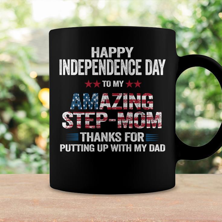 Happy 4Th Of July Step Mom Thanks For Putting Up With My Dad Coffee Mug Gifts ideas