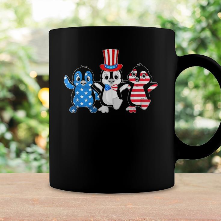 Happy Fourth Of July Patriotic Animals Penguin Usa Flag Coffee Mug Gifts ideas