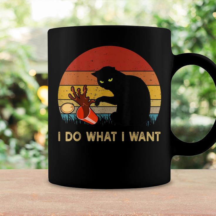 I Do What I Want Funny Black Cat Gifts For Women Men Vintage Coffee Mug Gifts ideas
