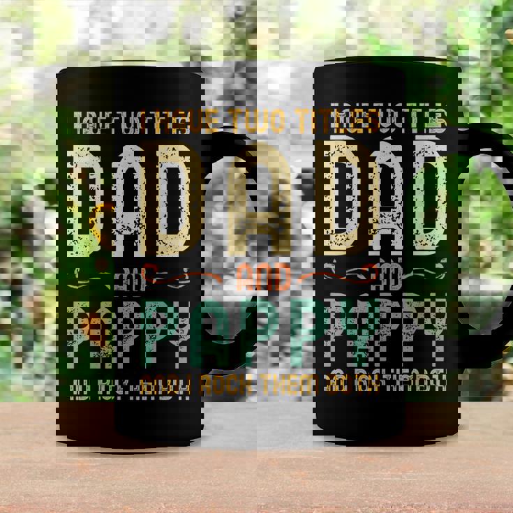 I Have Two Titles Dad And Pappy Retro Vintage Coffee Mug Gifts ideas