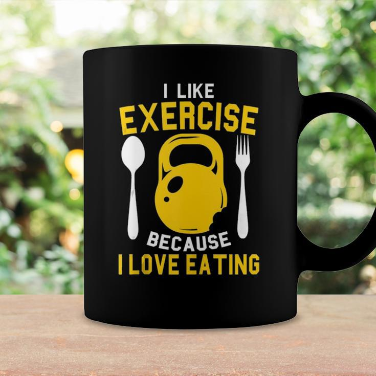 I Like Exercise Because I Love Eating Gym Workout Fitness Coffee Mug Gifts ideas