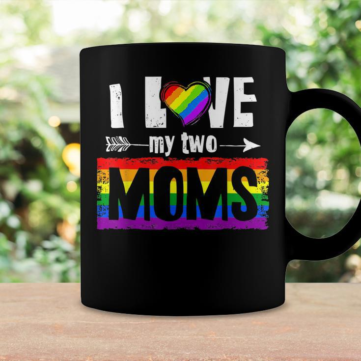 I Love My Two Moms Lesbian Lgbt Pride Gifts For Kids Coffee Mug Gifts ideas