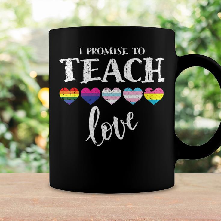 I Promise To Teach Love Lgbt-Q Pride Proud Ally Teacher Coffee Mug Gifts ideas
