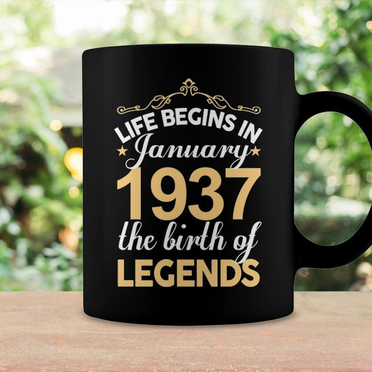 January 1937 Birthday Life Begins In January 1937 V2 Coffee Mug Gifts ideas
