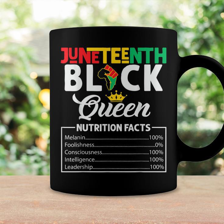 Junenth Womens Black Queen Nutritional Facts Freedom Day Coffee Mug Gifts ideas