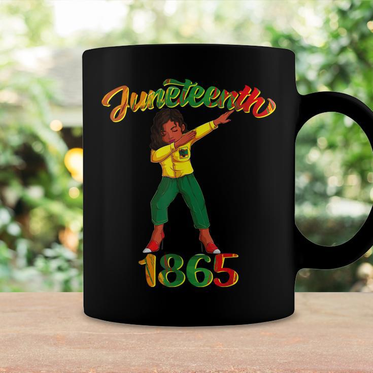 Juneteenth 1865 Dab Black Woman Brown Skin Afro American Coffee Mug Gifts ideas