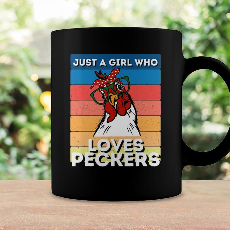 Just A Girl That Loves Peckers Funny Chicken Woman Tee Coffee Mug Gifts ideas