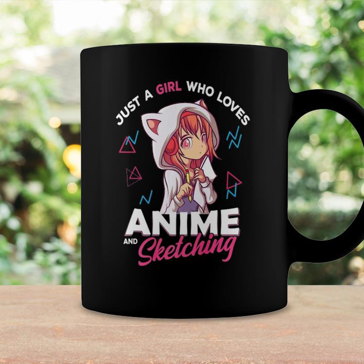 Just A Girl Who Loves Anime And Sketching Otaku Anime Merch Coffee Mug Gifts ideas