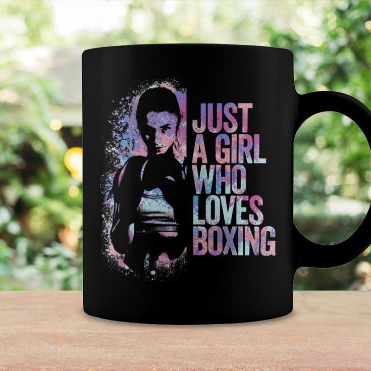 Just A Girl Who Loves Boxing Ink Splatter Coffee Mug Gifts ideas