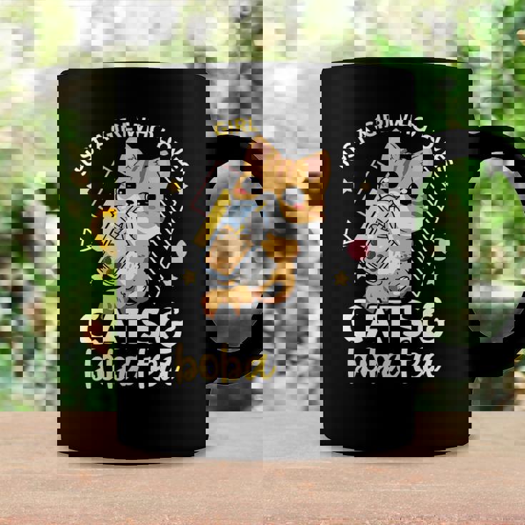 Just A Girl Who Loves Cats And Boba Tea Neko Bubble Milk Tea Coffee Mug Gifts ideas