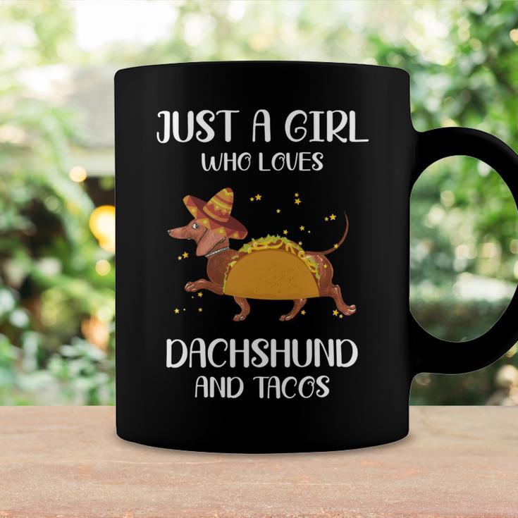 Just A Girl Who Loves Dachshund And Tacos For Dachshund Lovers Coffee Mug Gifts ideas