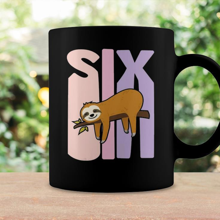 Kids 6 Years Old Cute Sloth Birthday Girl 6Th B-Day Coffee Mug Gifts ideas