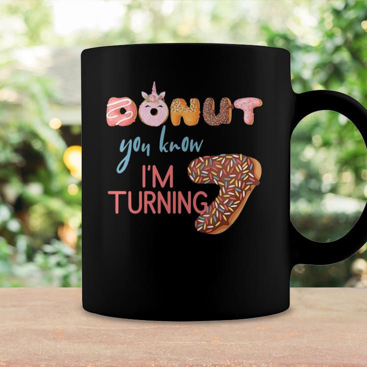Kids 7Th Birthday7 Seven Unicorn Donut Birthday Coffee Mug Gifts ideas
