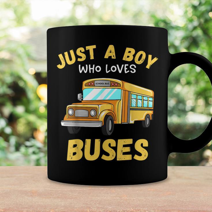Kids Just A Boy Who Loves Buses Toddler School Bus Coffee Mug Gifts ideas