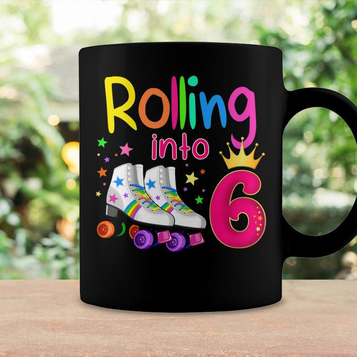 Kids Rolling Into 6 Roller Skater 6Th Birthday 6 Years Old B-Day Coffee Mug Gifts ideas
