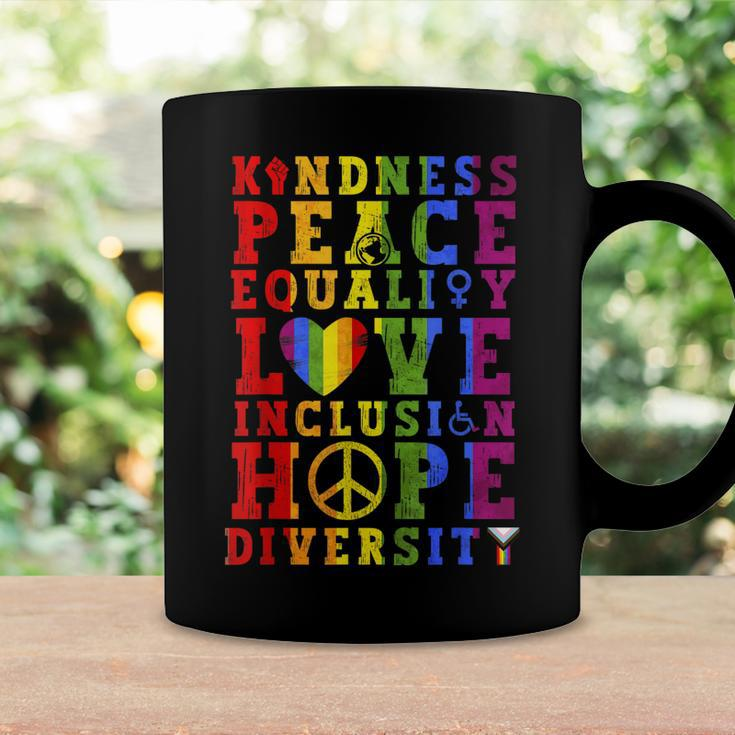 Kindness Equality Love Lgbtq Rainbow Flag Gay Pride Month Coffee Mug Gifts ideas