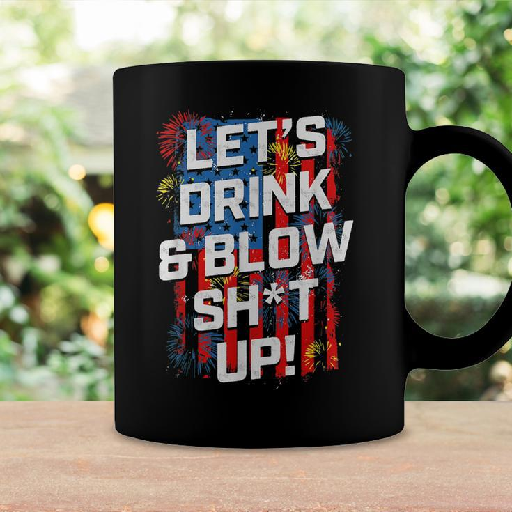 Lets Drink Blow Shit-Up 4Th Of July American Flag Fireworks Coffee Mug Gifts ideas