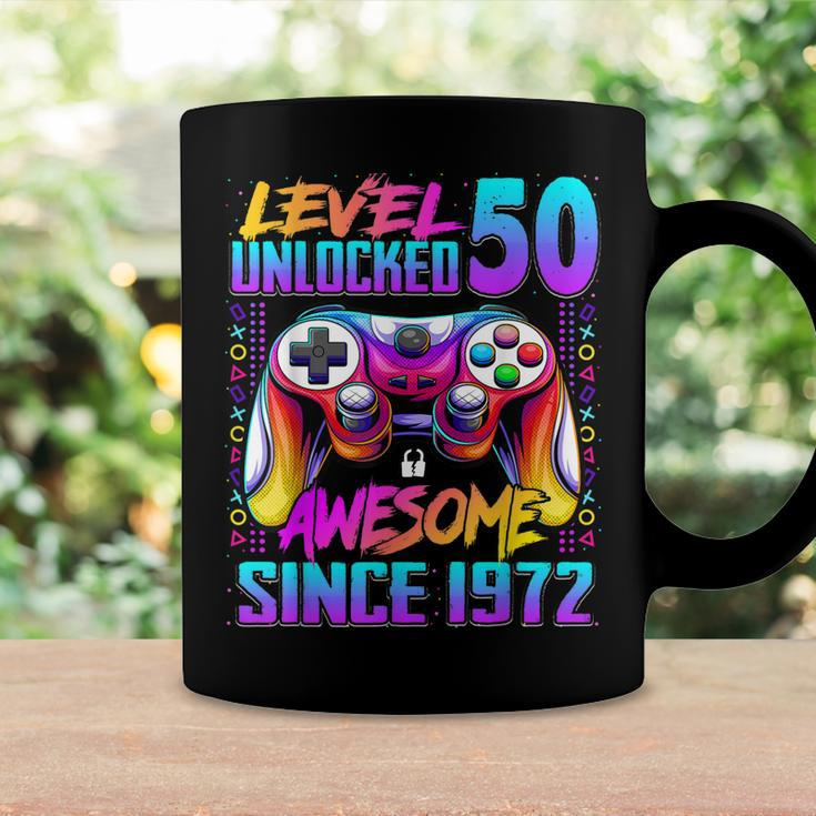 Level 50 Unlocked Awesome Since 1972 50Th Birthday Gaming Coffee Mug Gifts ideas