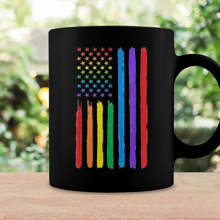 Lgbtq American Flag Pride Rainbow Gay Lesbian Bi Transgender Coffee Mug Gifts ideas