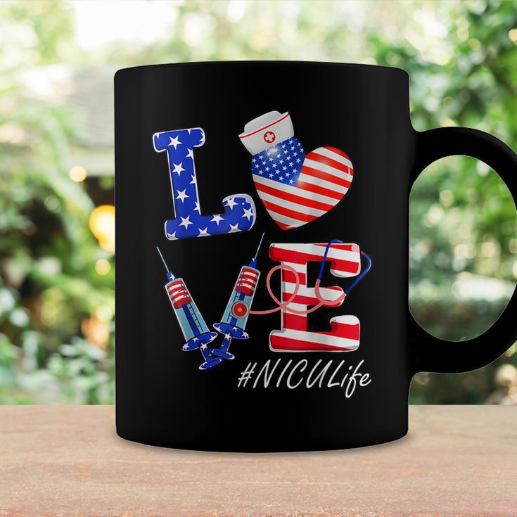Love Nicu Life Nurse 4Th Of July American Flag Patriotic Coffee Mug Gifts ideas