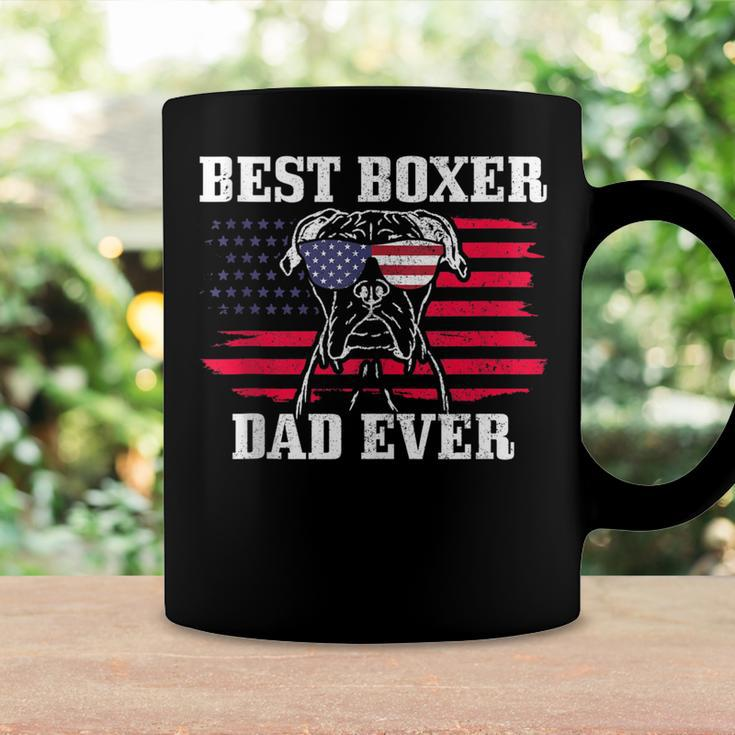 Mens Best Boxer Dad Ever Dog Patriotic 4Th Of July American Flag V2 Coffee Mug Gifts ideas