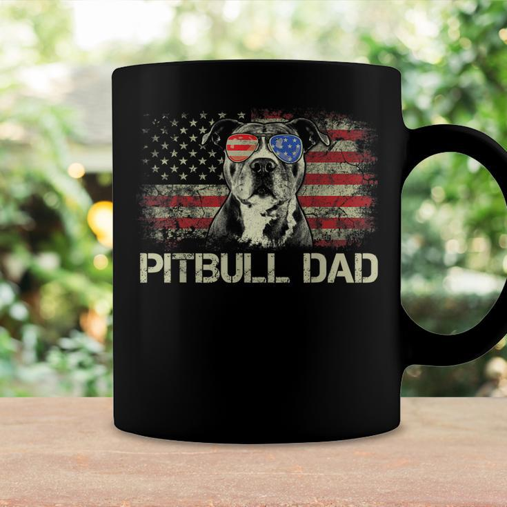 Mens Best Pitbull Dad Ever Patriotic American Flag 4Th Of July V2V3 Coffee Mug Gifts ideas