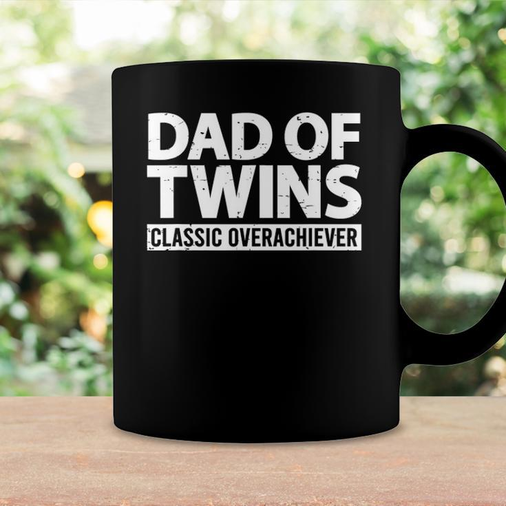 Mens Dad Of Twins Classic Overachiever Funny Twin Dad To Be 2022 New Dad Coffee Mug Gifts ideas