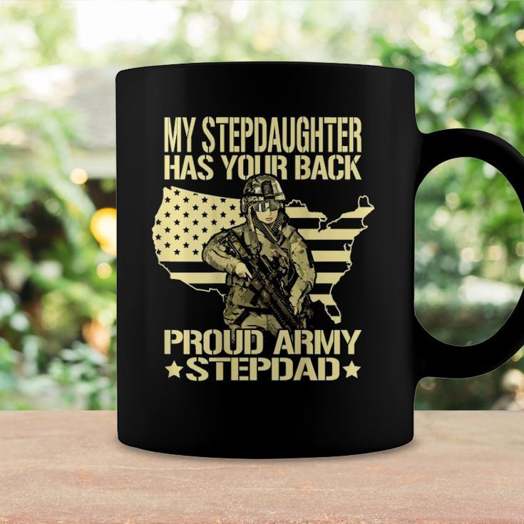 Mens My Stepdaughter Has Your Back - Proud Army Stepdad Dad Gift Coffee Mug Gifts ideas