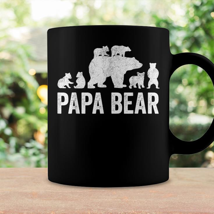 Mens Papa Bear Fathers Day Grandad Fun 6 Cub Kid Grandpa Coffee Mug Gifts ideas