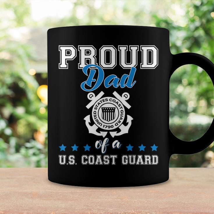 Mens Proud Dad Of A Coast Guard Military Family Us 4Th Of July Coffee Mug Gifts ideas