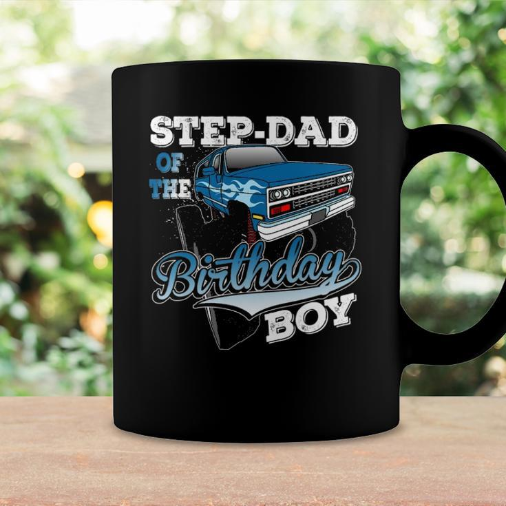 Mens Step-Dad Of The Birthday Boy Monster Truck Birthday Coffee Mug Gifts ideas