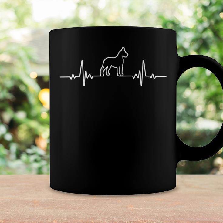 Minimalist Heartbeat Cropped Great Dane Coffee Mug Gifts ideas