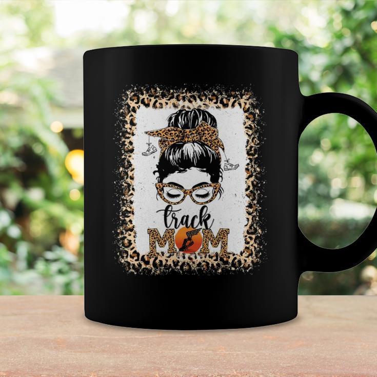 Mom Life Track Leopard Printed Mothers Day Messy Bun Coffee Mug Gifts ideas