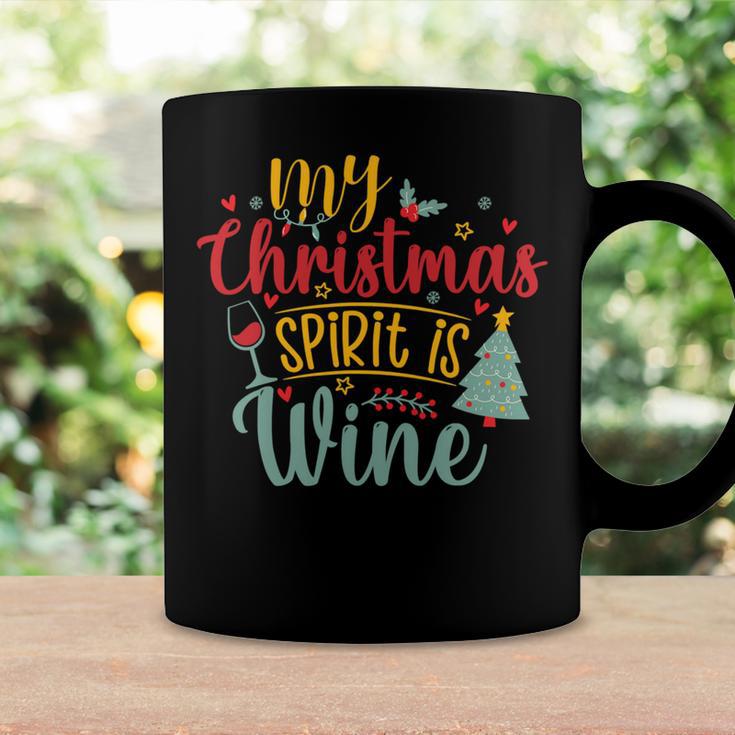 My Christmas Spirit Is Wine Funny 555 Shirt Coffee Mug Gifts ideas