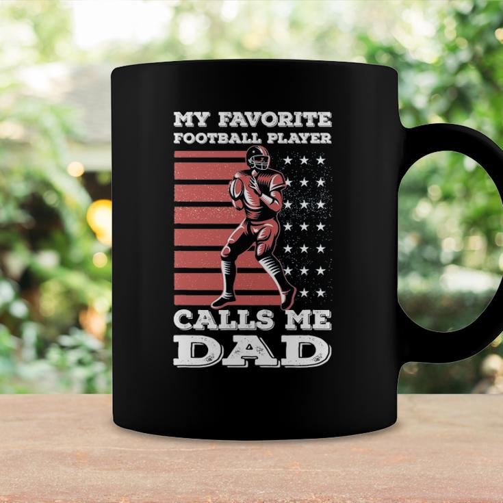My Favorite Football Player Calls Me Dad American Flag Coffee Mug Gifts ideas