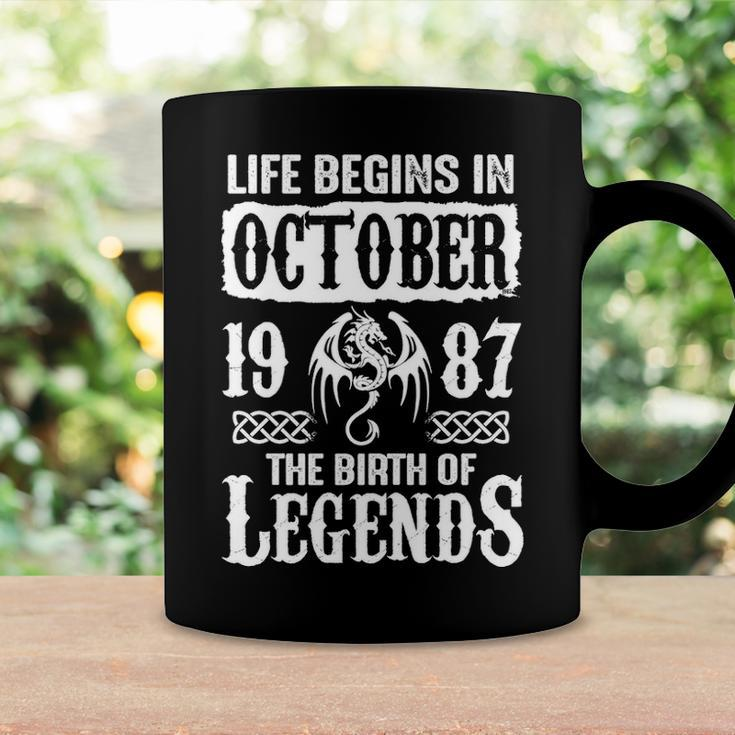 October 1987 Birthday Life Begins In October 1987 Coffee Mug Gifts ideas