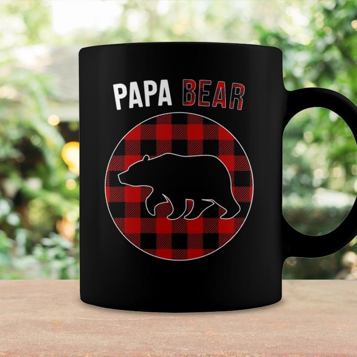 Papa Bear Red Plaid Matching Family Christmas Pajamas Coffee Mug Gifts ideas
