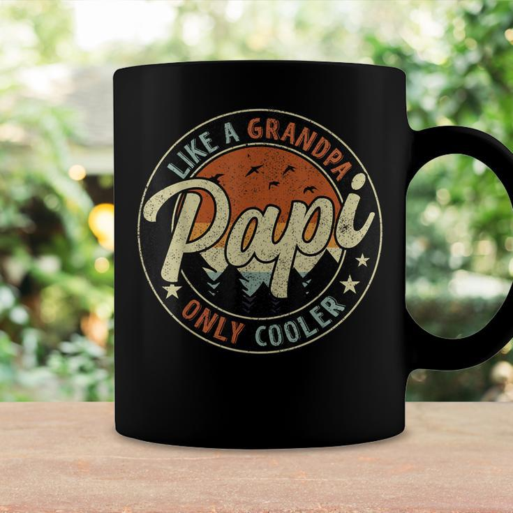 Papi Like A Grandpa Only Cooler Vintage Retro Fathers Day Coffee Mug Gifts ideas